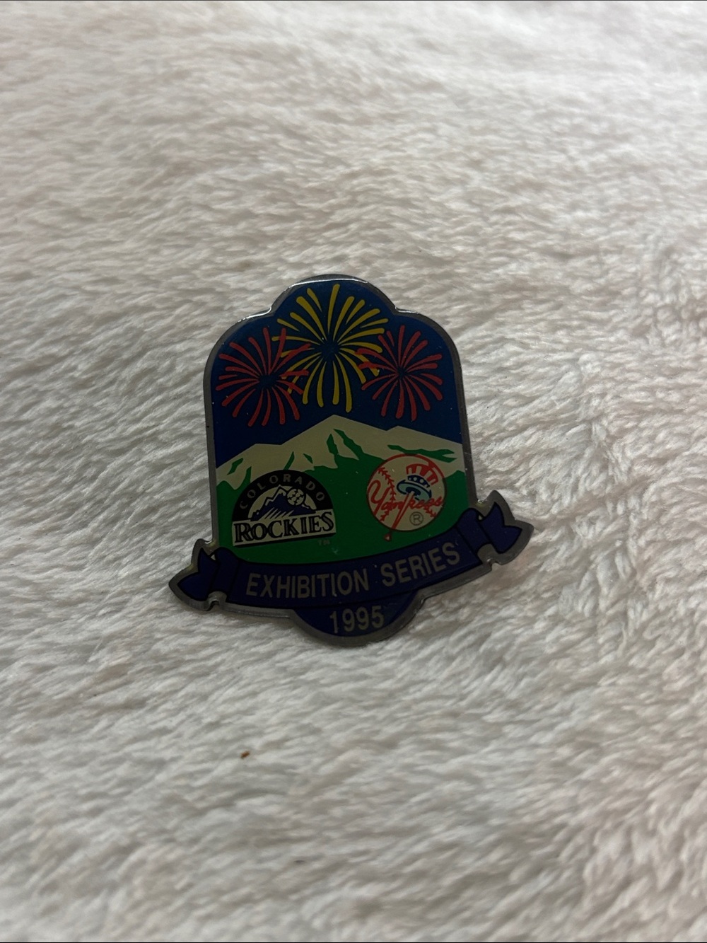 Colorado Rockies Exhibition Series 1995 Commemorative Pin - Blue/Green